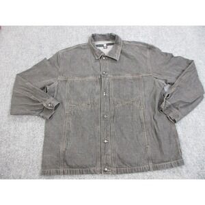 VINTAGE Marithe Francois Girbaud Jacket Mens 3XL Black Denim Trucker Y2K Baggy